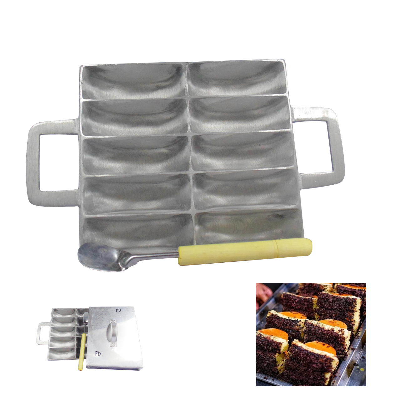 Cetakan Kue Pukis Lubang 10 Cor Aluminium Tebal