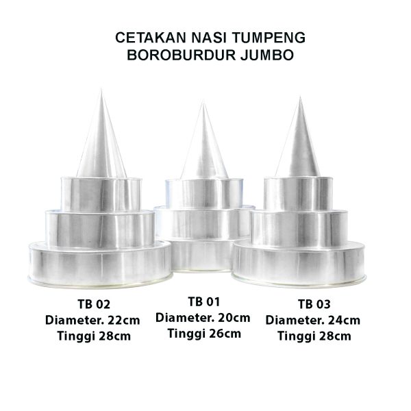 Cetakan Nasi Tumpeng Candi Borobudur Bundar Ukuran JUMBO