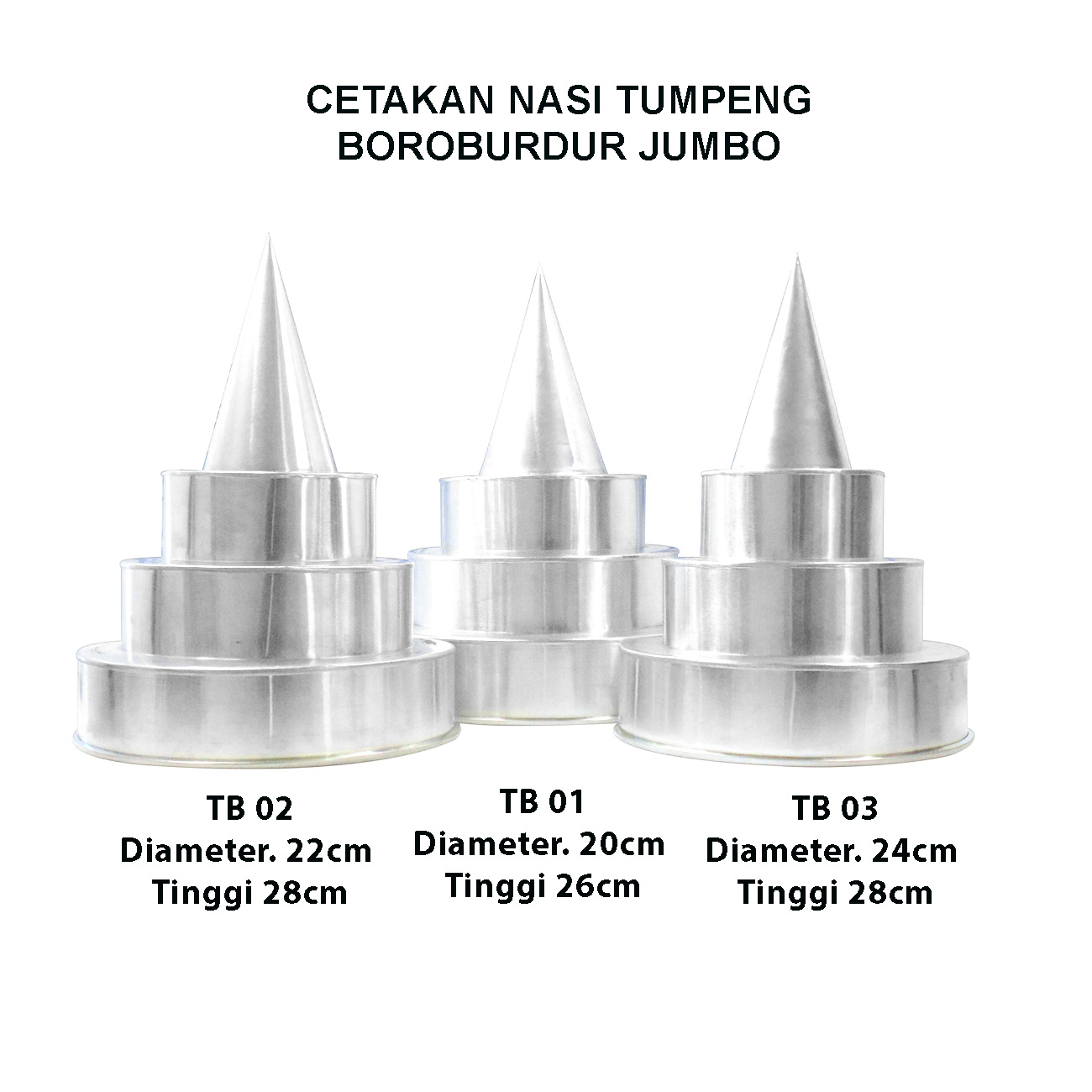 Cetakan Nasi Tumpeng Candi Borobudur Bundar Ukuran JUMBO