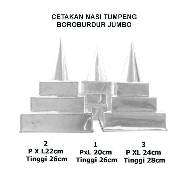 Cetakan Nasi Tumpeng Candi Borobudur Kotak Ukuran JUMBO