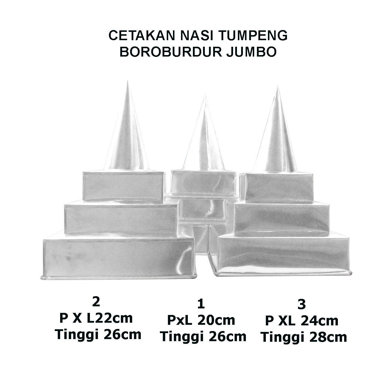 Cetakan Nasi Tumpeng Candi Borobudur Kotak Ukuran JUMBO