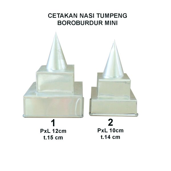 Cetakan Nasi Tumpeng Candi Borobudur Kotak Ukuran Mini