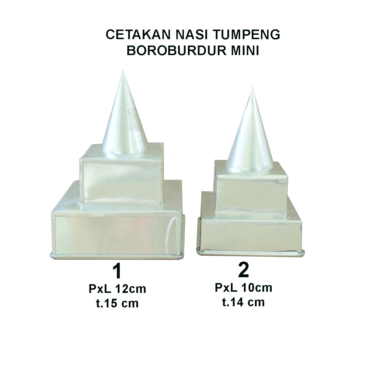 Cetakan Nasi Tumpeng Candi Borobudur Kotak Ukuran Mini