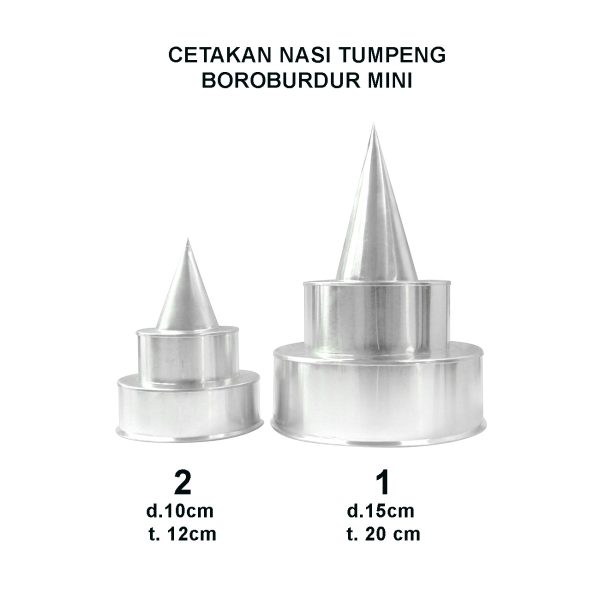 Cetakan Nasi Tumpeng Candi Borobudur Bundar Ukuran Mini