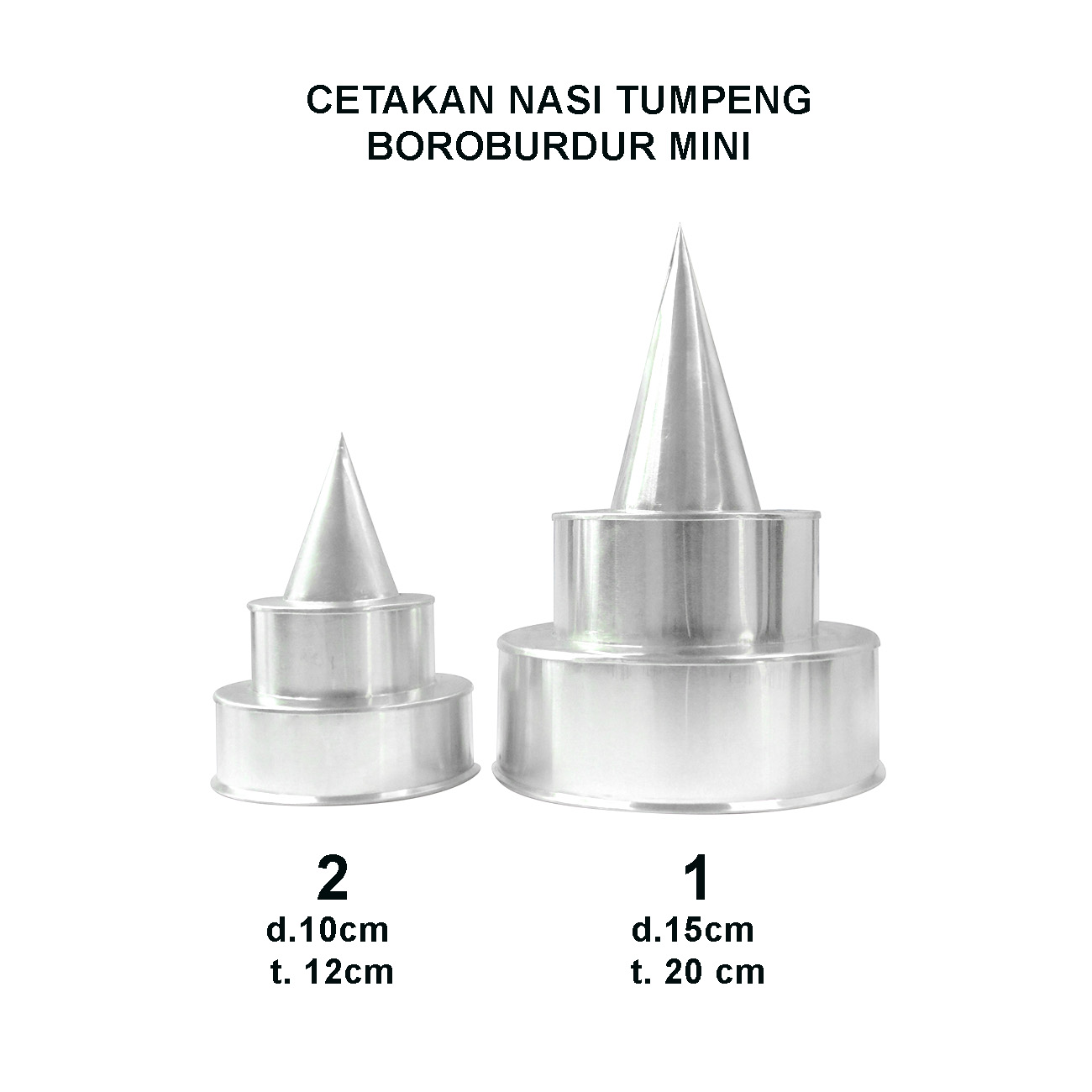 Cetakan Nasi Tumpeng Candi Borobudur Bundar Ukuran Mini