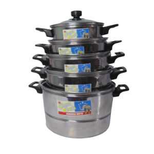 Panci / Dandang Nasi Tutup Kaca Bahan Stainless