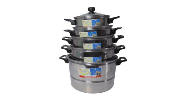 Panci / Dandang Nasi Tutup Kaca Bahan Stainless