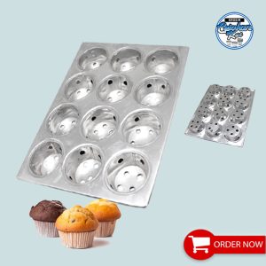Loyang Cetakan Kue Sus Isi 12 Lubang  Lubang