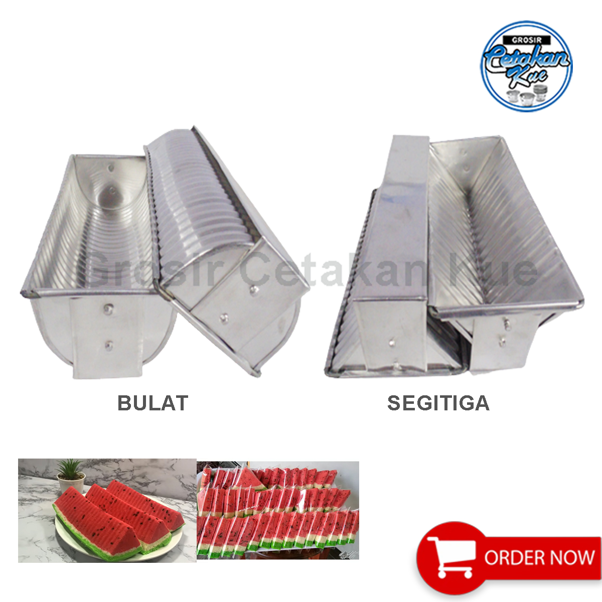 Loyang Roti Sisir / Puding / Bolu Bentuk semangka dan Segitiga Panjang 24cm