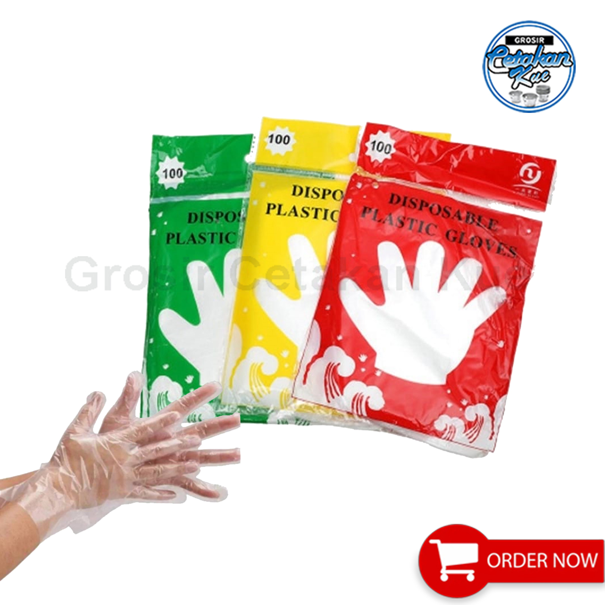 Sarung Tangan Plastik Bening Polos Isi 100 biji