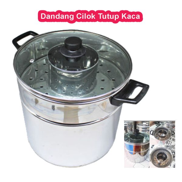 Dandang Cilok / Bakso Tutup Kaca Bahan Stainless - Gambar 4