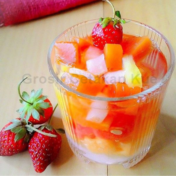 Sendok Koktail Kerokan Buah Gagang Plastik Orange - Gambar 2