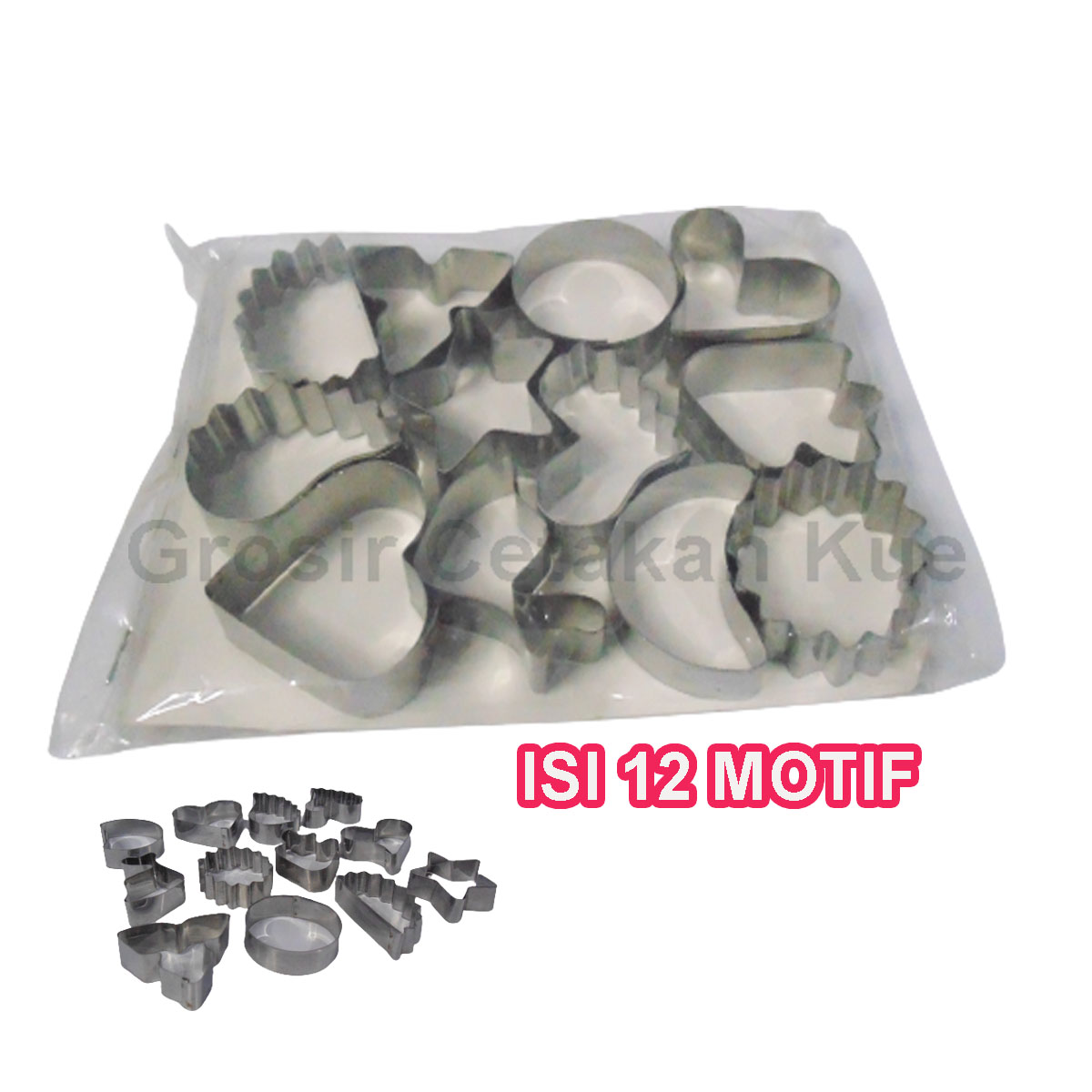 Cetakan Kue Kering / Nugget / Nastar / Biskuit isi 12 Motif