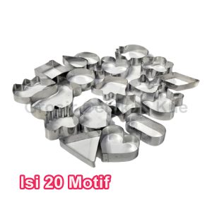 Cetakan Kue Kering / Nugget / Nastar / Biskuit isi 20 Motif