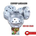 Cetakan Kue Roti Bolu Kukus Pendek Motif Lubang - Isi 20 Biji