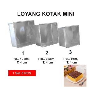 Loyang Motif Kotak Segi Uk. Mini