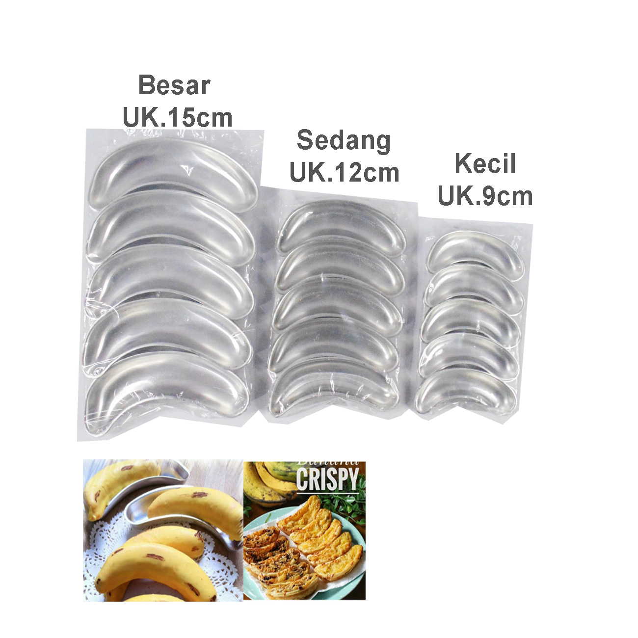 1 Pak Isi 10 Pcs Cetakan Bolu Pisang Bahan Alumunium Tebal