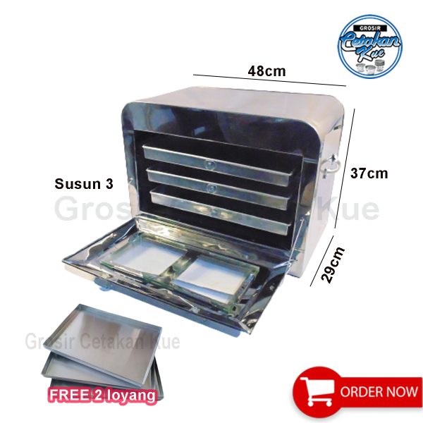 Oven Tangkring Kompor Kaca 3 Susun Ukuran Besar - Gambar 2