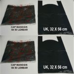 ISI 50 LEMBAR - KANTONG KRESEK UK. 32 X 56cm CAP MANGGIS WARNA HITAM