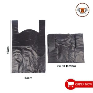 ISI 50 LEMBAR - KANTONG KRESEK UK.24 X 40 CAP MANGGIS WARNA HITAM