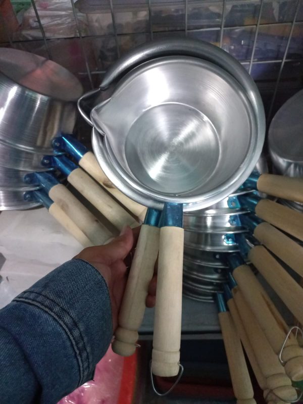 Panci Susu Aluminium Gagang Kayu - Gambar 2